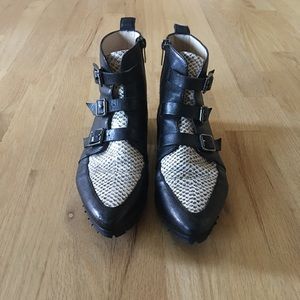 COPY - Jimmy choo black w/snakeskin marlin boot